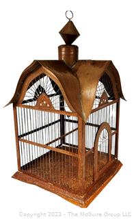 Wire Metal Bird Cage.  20" x 11" x 11"