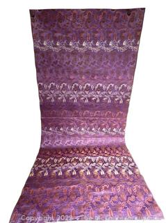 Purple Chinese Brocade Dragon Fabric Remnant.  27" x 53"