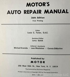 Two (2) Vintage Automobile Repair Manuals Including Toyota & Motor's