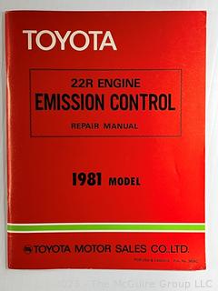 Two (2) Vintage Automobile Repair Manuals Including Toyota & Motor's