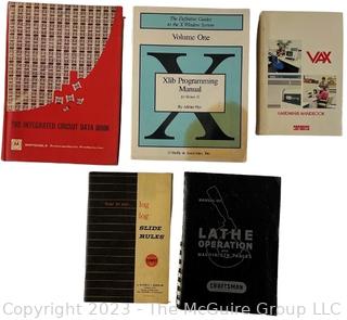 Five (5) Manuals Vintage Data and Computer Technology Handbooks