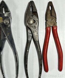 Group of Screwdrivers, Pliers et al