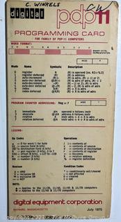 Group of Vintage Computer Programming and Editing Pocket Reference Guides Circa 1970's