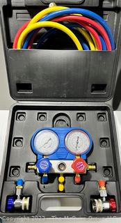 Four (4) Tool Cases Including Motion Detector, AC Gauges and Chicago Electric Variable Multi-Tool