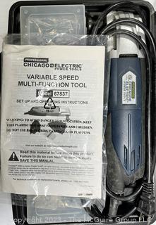 Four (4) Tool Cases Including Motion Detector, AC Gauges and Chicago Electric Variable Multi-Tool