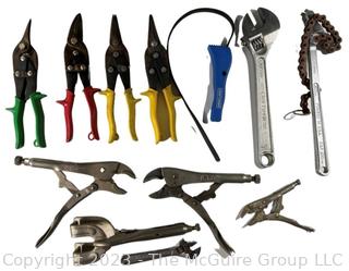 Tools: Tin Snips and Jaw Locking Pliers