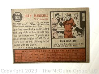 Sports Cards: Baseball: 1962 Topps #505 Juan Marichal HOF