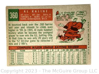 Sports Cards: Baseball: 1959 Topps #380 Al Kaline 