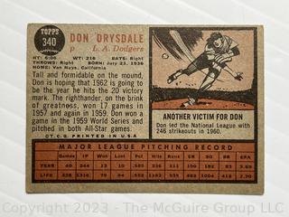 Sports Cards: Baseball: 1962 Topps #340 Don Drysdale