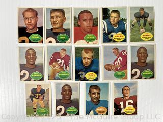 1960 Topps Football 14 card lot: Earl Morrell, Milt Plum et al