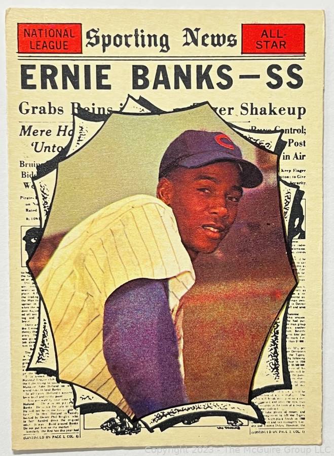 Sold at Auction: Ernie Banks Vintage Baseball Cards (3)