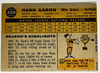 Sports Cards: Baseball: 1960 Topps #300 Hank Aaron 