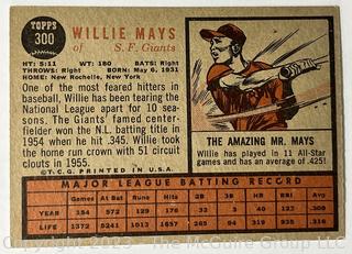 Sports Cards: Baseball: 1962 Willie Mays Topps #300 