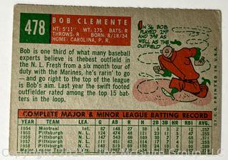 Sports Cards: Baseball: 1959 Topps #478 Roberto (Bob) Clemente 