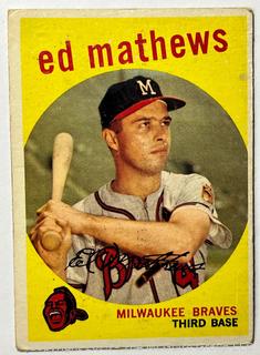 Sports Cards: Baseball: 1959 Topps #450 Ed Mathews