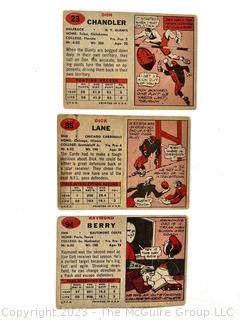 Sports Cards: Football: 18 Professional Football Player Cards Circa Early 1960's