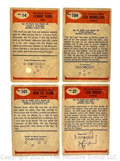 Sports Cards: Football: 12 Professional Football Player Cards Circa Early 1960's