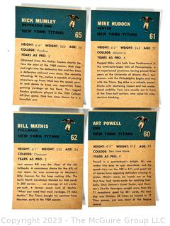 Sports Cards: Football: 16 Professional Football Player Cards Circa Early 1960's