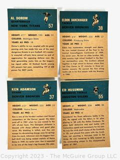 Sports Cards: Football: 16 Professional Football Player Cards Circa Early 1960's