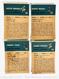 Sports Cards: Football: 16 Professional Football Player Cards Circa Early 1960's