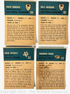 Sports Cards: Football: 18 Professional Football Player Cards Circa Early 1960's