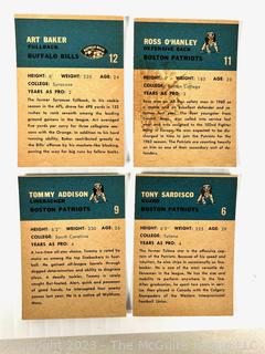 Sports Cards: Football: 18 Professional Football Player Cards Circa Early 1960's