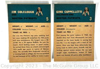 Sports Cards: Football: 18 Professional Football Player Cards Circa Early 1960's