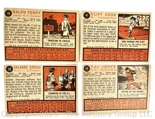 Sports Cards: Baseball: 18 Topps Cards 1962: Orlando Cepeda $; Billy Martin; Harvey Haddix; Bobby Richardson et al