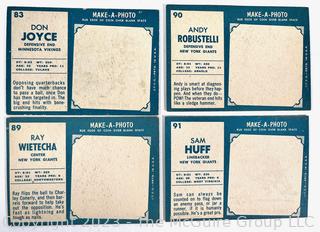 Sports Cards: Football: 17 1961 Topps Football Card lot: NY Giants - Huff; Tripplet; Robustelli; Rosie Brown; Wietecha; Conerly; Patton; et al