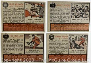 Sports Cards: Baseball: 18 Topps Cards Circa 1962 ; Billy Williams 288 All-Star Rookie 1961 