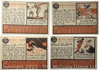 Sports Cards: Baseball: 15 Topps Cards 1962: Felip Alou; Al Kaline; Wally Post et al