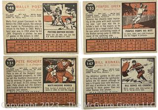 Sports Cards: Baseball: 15 Topps Cards 1962: Felip Alou; Al Kaline; Wally Post et al