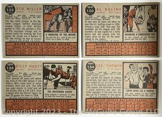 Sports Cards: Baseball: 15 Topps Cards 1962: Felip Alou; Al Kaline; Wally Post et al