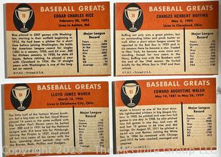 Sports Cards: Baseball: (19) Fleer 1961 Baseball Greats Cards