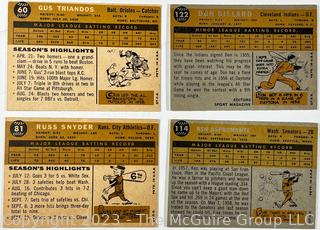 Sports Cards: Baseball: (18) 1960 Topps Baseball Card lot: Johnny Roseboro; Ken Apsromonte et al