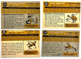 Sports Cards: Baseball: (18) 1960 Topps Baseball Card lot: Johnny Roseboro; Ken Apsromonte et al