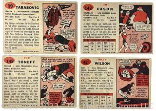 Sports Cards: Football: 36 Professional Football Player Cards Circa Early 1960's