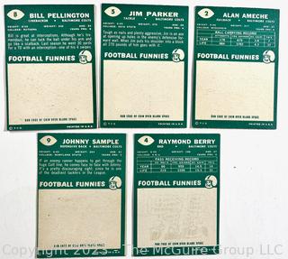 Sports Cards: Football: 17 Professional Football Player Cards Circa Early 1960's