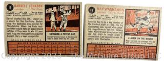 Sports Cards: Baseball: 18 1962 Topps Cards: Jim Kaat; Rocky Colavito; Frank Thomas; Tom Tresh; Minni Minoso; Ed Mathews; Dick Houser; et al