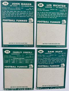 Sports Cards: Football: 18 Professional Football Player Cards Circa Early 1960's