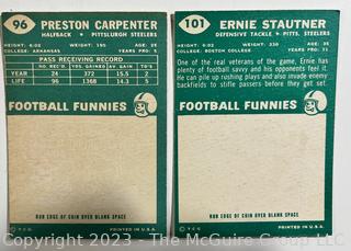 Sports Cards: Football: 18 Professional Football Player Cards Circa Early 1960's