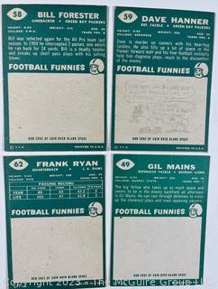 Sports Cards: Football: 12 Professional Football Player Cards Circa Early 1960's