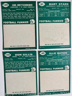 Sports Cards: Football: 12 Professional Football Player Cards Circa Early 1960's