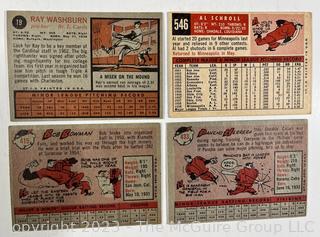 Sports Cards: Baseball: 9 Topps Cards Circa Early 1960's