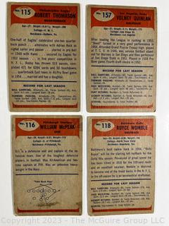 Sports Cards: Football: 18 Professional Football Player Cards Circa Early 1960's