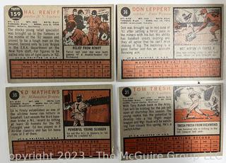 Sports Cards: Baseball: (20) Topps Cards 1962: Ed Mathews; Ken Boyer; Curt Flood et al