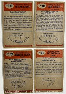 Sports Cards: Football: 15 Professional Football Player Cards Circa Early 1960's