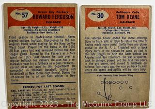 Sports Cards: Football: 15 Professional Football Player Cards Circa Early 1960's