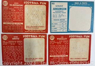 Sports Cards: Football: 25 Professional Football Player Cards Circa Early 1960's