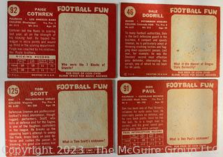 Sports Cards: Football: 25 Professional Football Player Cards Circa Early 1960's